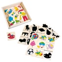 Bino Montessori puzzle Nájdi tieň Logická memohra Drevené puzzle