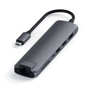 Satechi Slim Multiport adaptér USB-C USB-A HDMI 4K RJ45 micro/SD