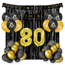 Sada balónov Banner 80. NARODENINY dedka + ozdoby na meno