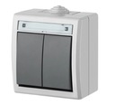 IP55 sivý dvojitý konektor 1202-10 AQUANT