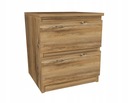 Retro drevený nočný stolík 35x35cm 2 zásuvky