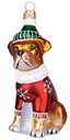 Ručne maľovaná sklenená ozdoba Boxer Dog