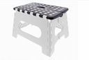 Skladacia stolička so stupňovitou plošinou, biela, 22 cm, 150 kg