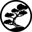 Kruh bonsai, 50 cm, základ z farieb chrobotek