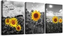 Obrazový triptych grafika obývačka slnečnice 3x stena