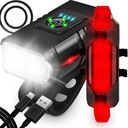 BIKE LAMPA PREDNÁ ZADNÁ LED USB BICYKLOVÝ SET