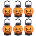 6 kusov Halloweenskych nočných dekoratívnych LED lámp