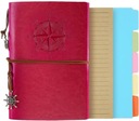 Vintage Cestovateľský kožený notebook A5