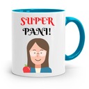 MODRÝ HRNČEK DARČEK DEŇ UČITEĽOV SUPER PANI