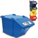 Poschodová nádoba na triedenie odpadu - modrá, 45L