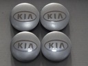 4x emblémy krytiek na ráfiky KIA 56 mm strieborná S