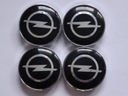 4x Stredové krytky Emblémy na ráfiky OPEL 60 mm, čierne