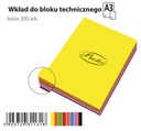Technický blok, farebná vložka A3/200 listov. Protos