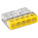 INŠTALAČNÝ KONEKTOR 5x 2,5 TRANSPARENT/ŽLTÝ (BALENIE 100 ks) WAGO