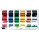 Sada 18 výšivkových nití Madeira Polyneon 18x400m