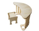 Drevená hojdačka pre deti, pevná Montessori M, skladací kancelársky stôl a stolička