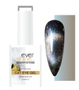 CAT EYE HYBRID NAIL LAK strieborný s časticami magnetický EverShine 15ml