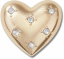 Špendlík na topánky Crocs Jibbitz Gold Encrusted Heart