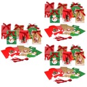 Prenosná Santa darčeková taška Darčeková krabička na sušienky 3 ks