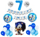 Set of Sonic Balloons Banner 7 Birthday Name