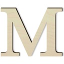 drevené LIST písmeno M TIMES nápis veľkosť M 10cm