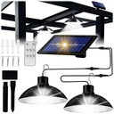 SET 2x LUSTRE ZÁSADNÉ SOLÁRNE LED DVOJSTROPNÉ LAMPY DIAĽKOVÝ PANEL