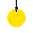 Terapeutický náhrdelník s kúskami SMILEY FACE žltý