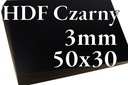 10x HDF Black - 3mm - 50x30cm - pre rezanie laserom