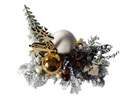 Vianočný stredobod lesnej zlatej bielej farby s ozdobou soba