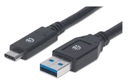 Kábel USB 3.2 Gen1 Type-C/A 3 m 5 Gb/s 60 W 3 A M/M