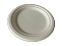 Biely tanier z cukrovej trstiny, priemer 26 cm - 50 ks