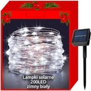 Solárne osvetlenie vianočného stromčeka - 200 LED drôtov s bielou farbou