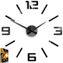 SILVER XL Čierne nástenné hodiny 60cm - FARBY