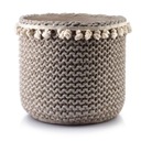 Okrúhly obal v štýle BOHO s keramickými strapcami