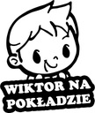 Nálepka WIKTOR IN THE CAR do auta 18x15 farieb