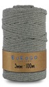 Spletená Šnúrka PRE MACRAME TMAVO SIVÁ 100m 5mm
