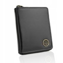 BETLEWSKI Kožená pánska peňaženka, ochrana RFID kartou, veľký vertikálny zips, koža
