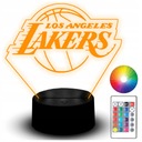 LED nočná lampa 3D gravírovanie sošky Basketbalový tím Los Angeles Lakers