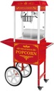 Stroj na popcorn - vozík - červený ROYAL CATERING 10010537 RCPW.16.2