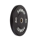 ČIERNY PEVNÝ TRÉNINGOVÝ NÁRAZNÍK OLYMPIJSKEJ DOSKY 10 KG NEREZ HMS