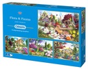 Puzzle Gibsons 4 x 500 rastlín a živočíchov