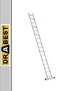 Hliníkový oporný rebrík 1x16 PRO DRABEST + HÁK