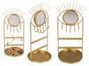 Kovový stojan na šperky so zrkadlom Oko gold