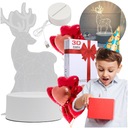 3D USB nočná lampa pre chlapca a dievča v tvare JELEŇA, 3 REŽIMY