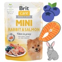 Brit Care Mini Krmivo pre králikov a lososa vlhčené 12 x 85 g králik a losos