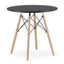 okrúhly škandinávsky stôl do kuchyne, 80 cm