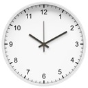 Biele nástenné hodiny, tiché, čitateľné, klasické, 25 cm