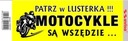NÁLEPKA NA AUTO NÁLEPKA NA AUTO POZRITE SA V ZRKADLÁCH! MOTOCYKLE 17cm