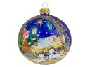 BAUBLE, ručne maľované sklenené ozdoby, 12 cm.