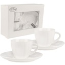 Šálky a podšálky na espresso SET porcelánové 2x 100ml